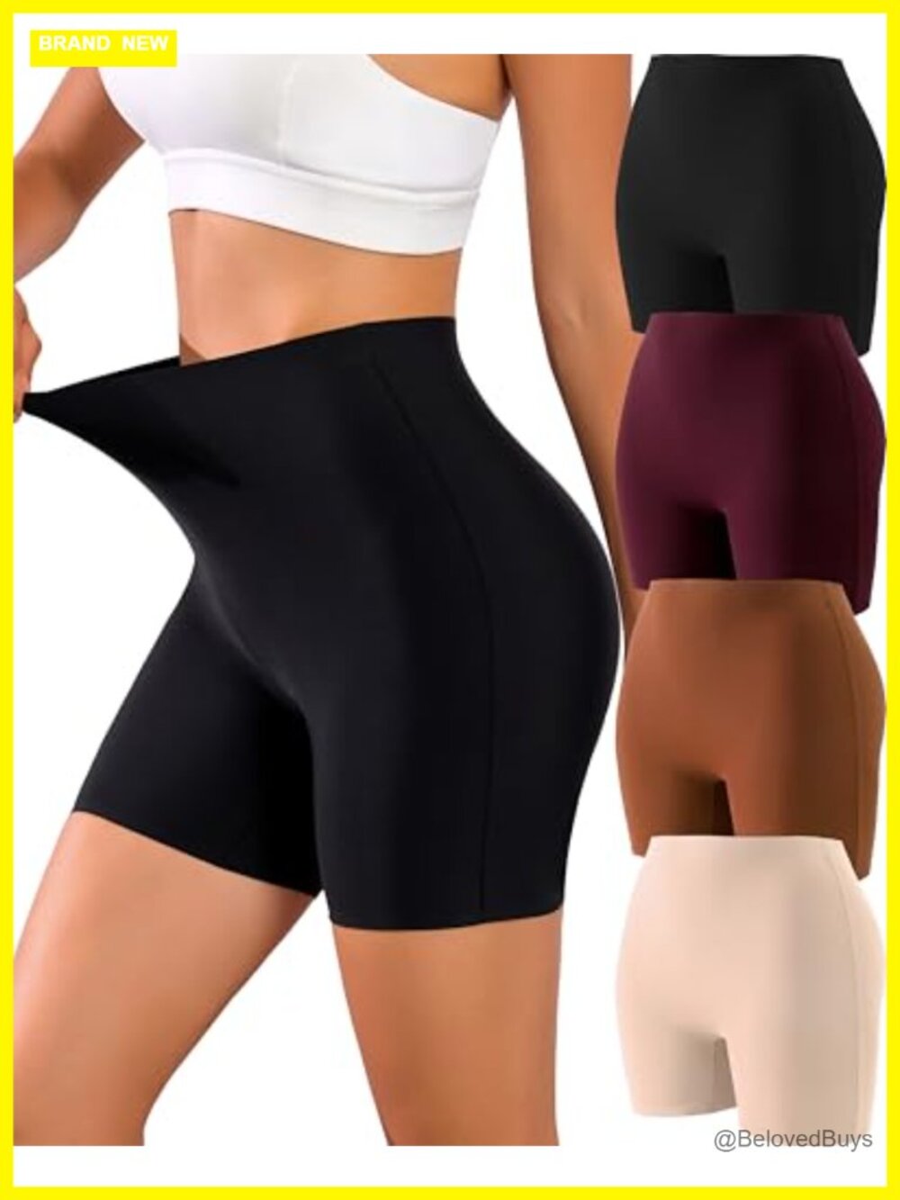 Women's Seamless Boy Shorts Underwear No Show High Waisted Panty